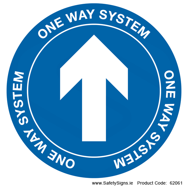 One Way System - FloorSign (Circular) - 62061