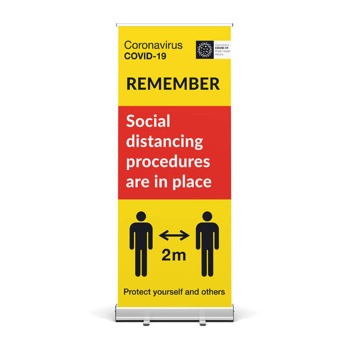 Remember Social Distancing - Pullup Banner - 62067