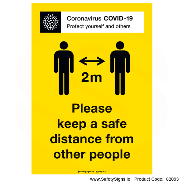 Covid-19 Keep a Safe Distance - 62093