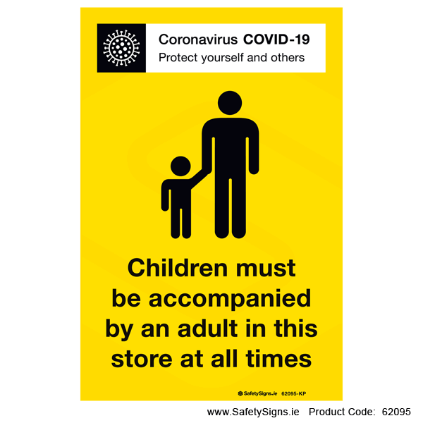 Covid-19 Children must be Accompanied - 62095