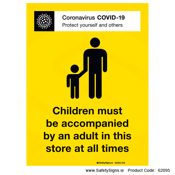 Covid-19 Children must be Accompanied - 62095