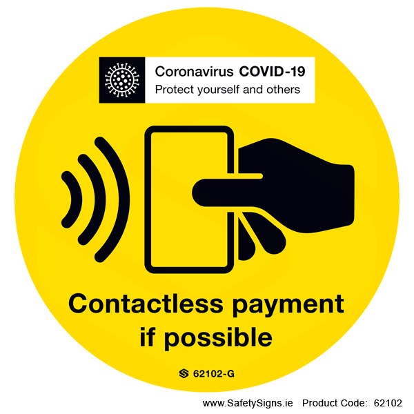 Covid-19 Contactless Payment (Circular) - 62102