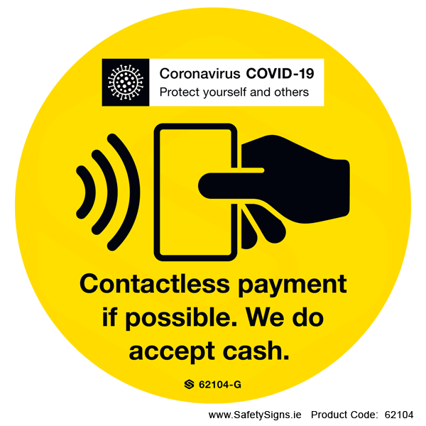 Covid-19 Contactless Payment (Circular) - 62104