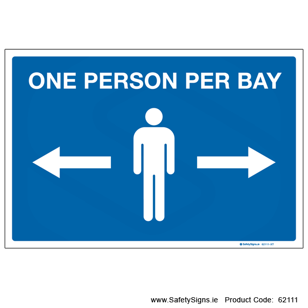 One Person Per Bay - 62111