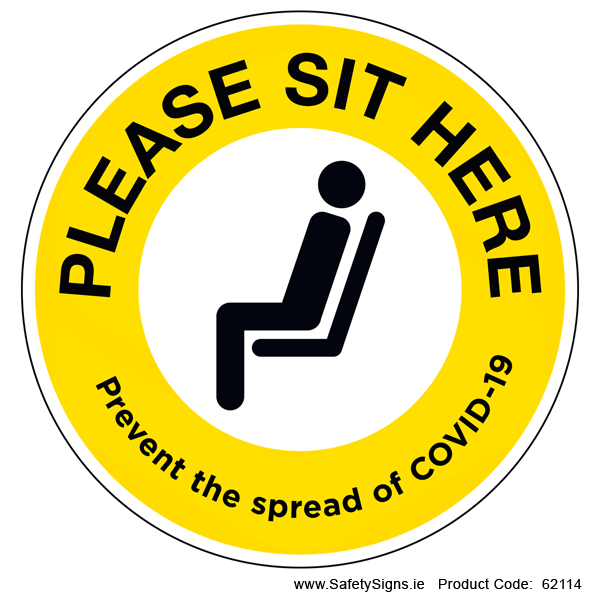Please Sit Here (Circular) - 62114