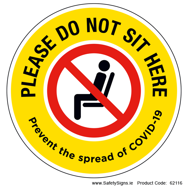 Do not Sit Here (Circular) - 62116