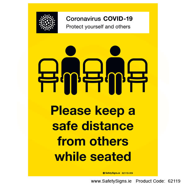Covid-19 Keep Safe Distance while Seated - 62119
