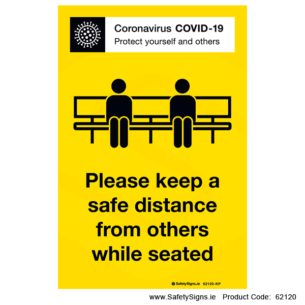 Covid-19 Keep Safe Distance while Seated - 62120