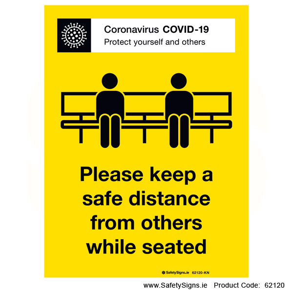 Covid-19 Keep Safe Distance while Seated - 62120