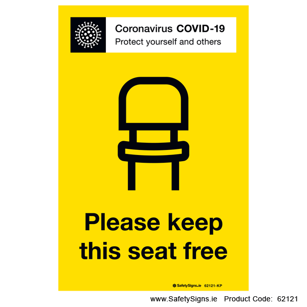 Covid-19 Keep this Seat Free - 62121