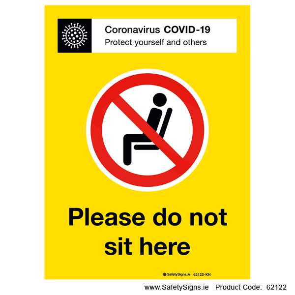 Covid-19 Do not Sit Here - 62122