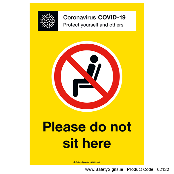 Covid-19 Do not Sit Here - 62122