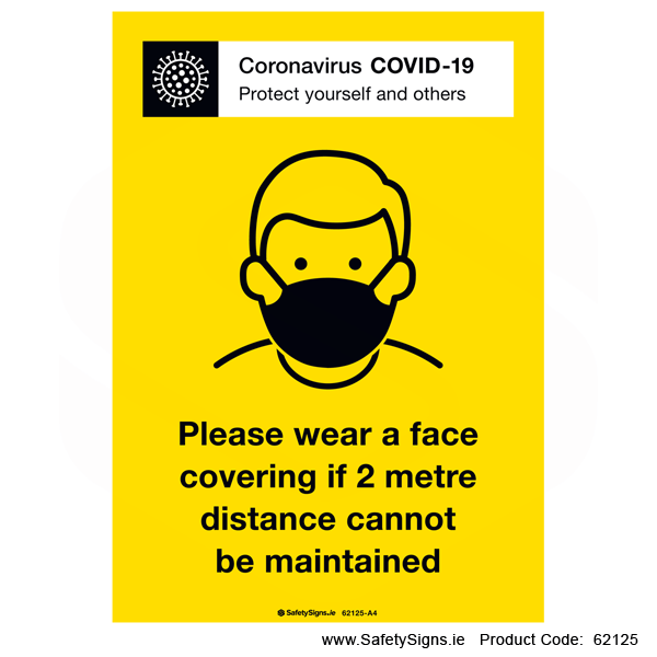 Covid-19 Wear Face Covering - 62125