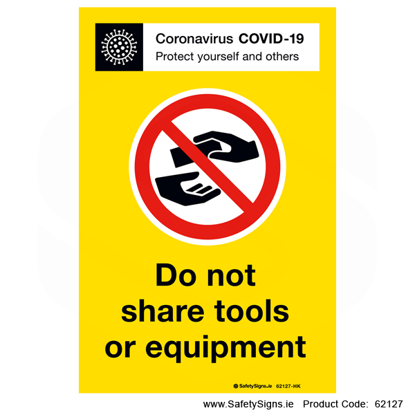Do not Share Tools or Equipment - 62127