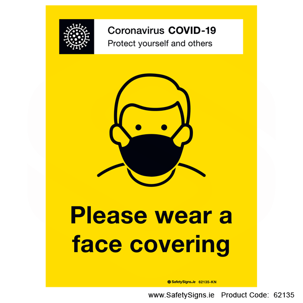 Covid-19 Wear Face Covering - 62135