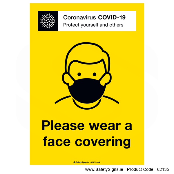 Covid-19 Wear Face Covering - 62135