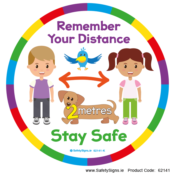 Remember Your Distance - Kids - (Circular) - 62141