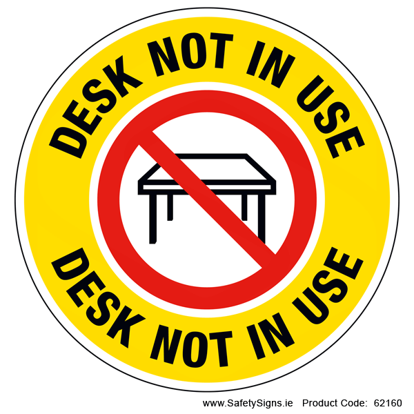 Desk Not in Use (Circular) - 62160