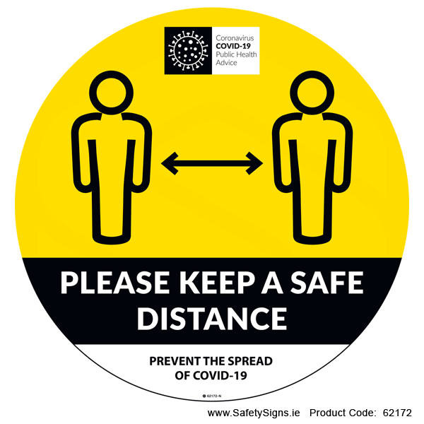 Keep a Safe Distance - (Circular) - 62172