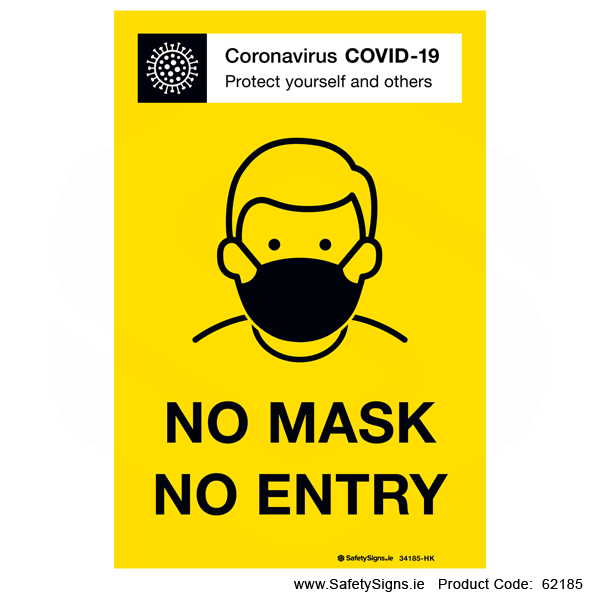 Covid-19 No Mask No Entry - 62185