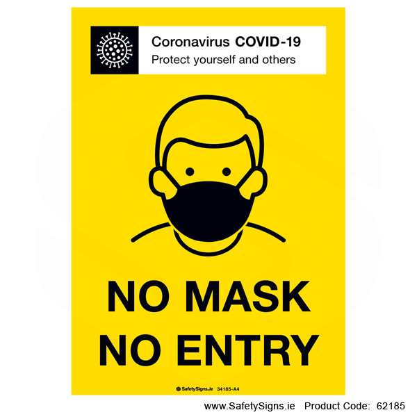 Covid-19 No Mask No Entry - 62185
