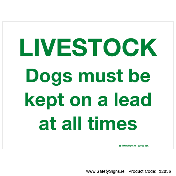 Keep Dogs on Lead - 32036