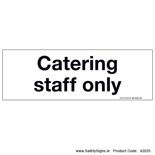 Catering Staff Only - 42035
