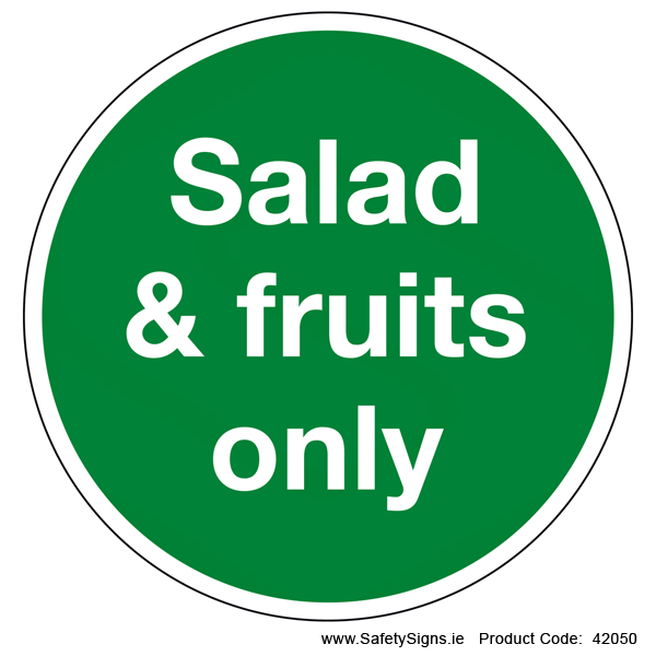 Salad and Fruits Only (Circular) - 42050