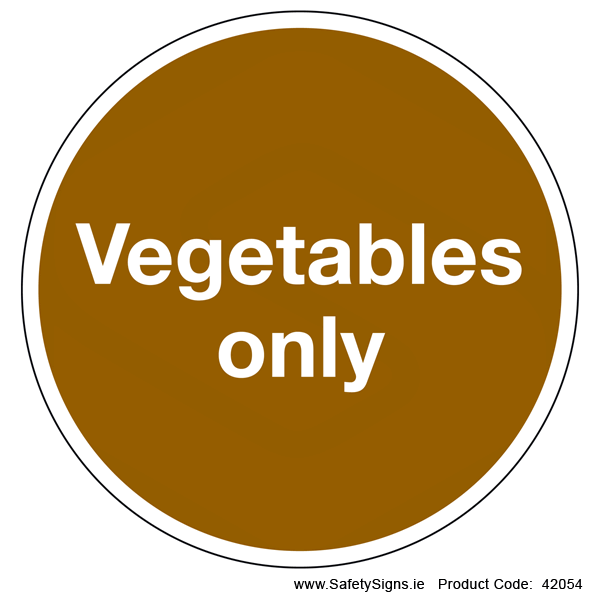 Vegetables Only (Circular) - 42054