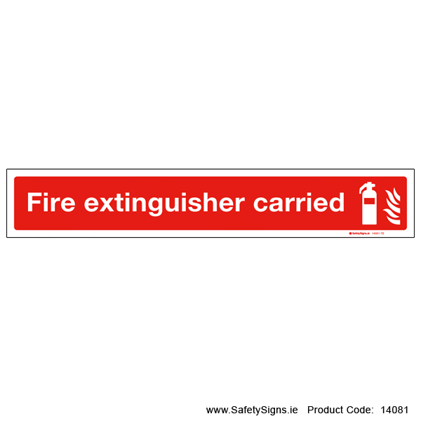 Fire Extinguisher Carried - 14081