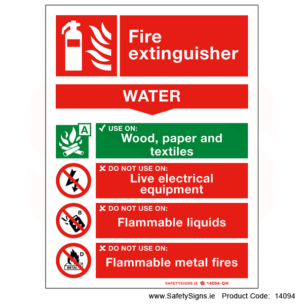 Fire Extinguisher SG15 Water - 14094