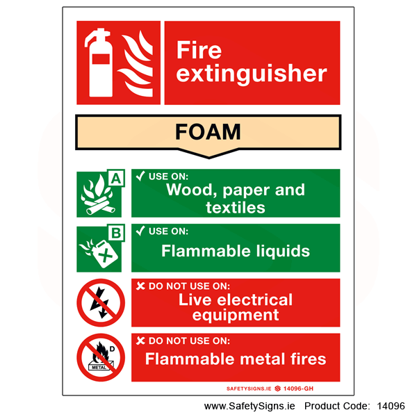 Fire Extinguisher SG15 Foam - 14096