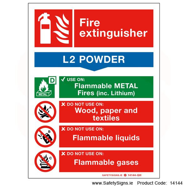 Fire Extinguisher SG15 L2 Powder - 14144