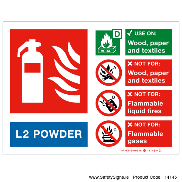 Fire Extinguisher SG16 L2 Powder - 14145