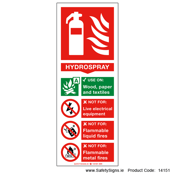 Fire Extinguisher SG14 Hydrospray - 14151