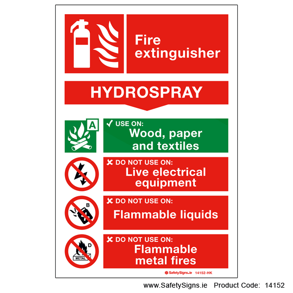 Fire Extinguisher SG15 Hydrospray - 14152