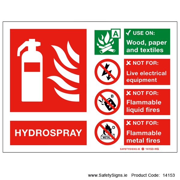 Fire Extinguisher SG16 Hydrospray - 14153