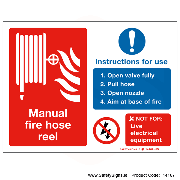 Manual Fire Hose Reel Instructions - 14167