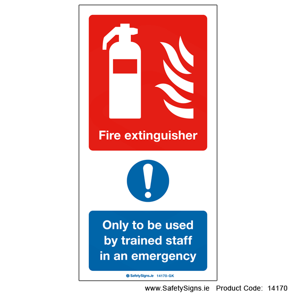 Extinguisher to be used by Trained Staff - 14170