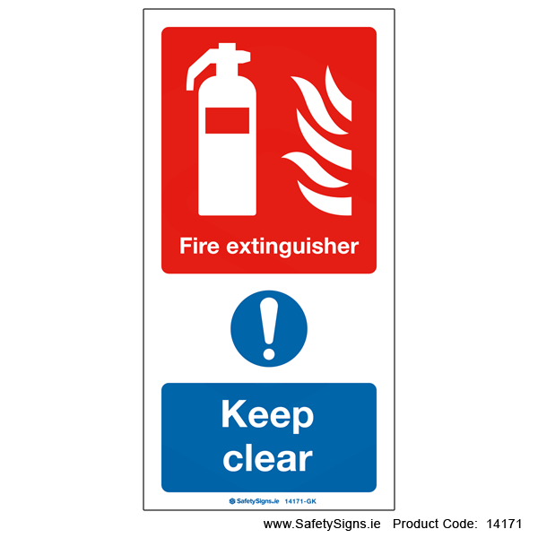 Fire Extinguisher Keep Clear - 14171