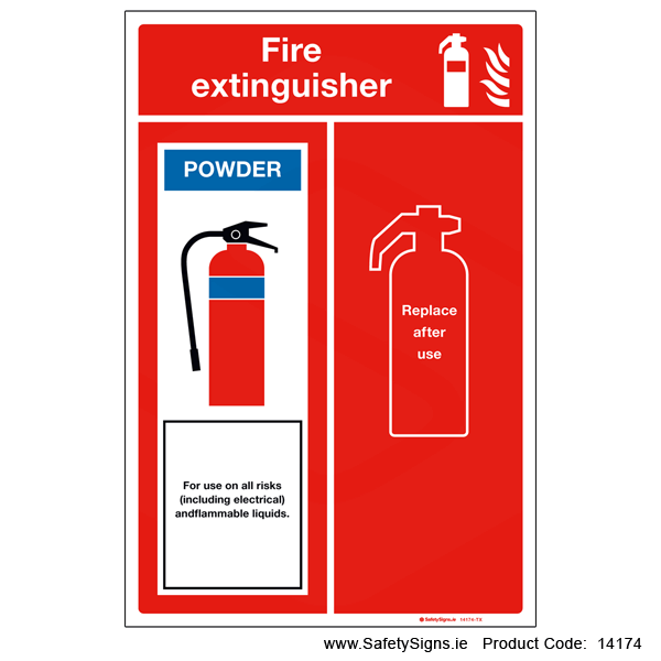 Extinguisher Location Panel - Powder - 14174