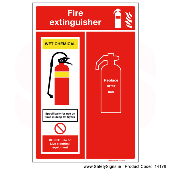 Extinguisher Location Panel - Wet Chemical - 14176