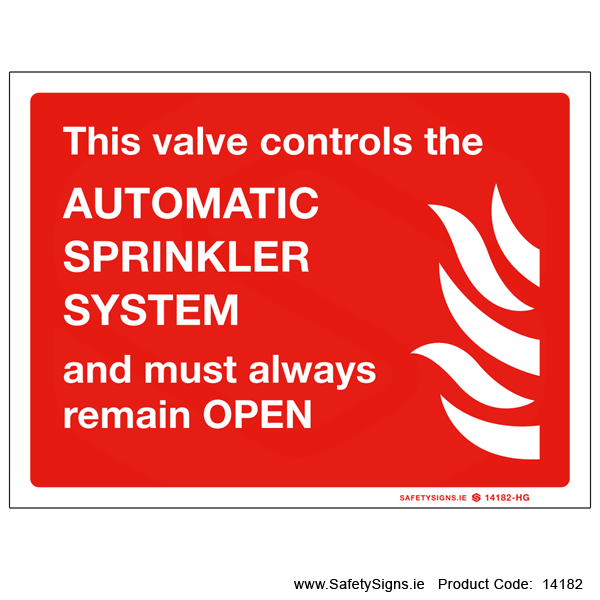 Fire Sprinkler System Valve - 14182