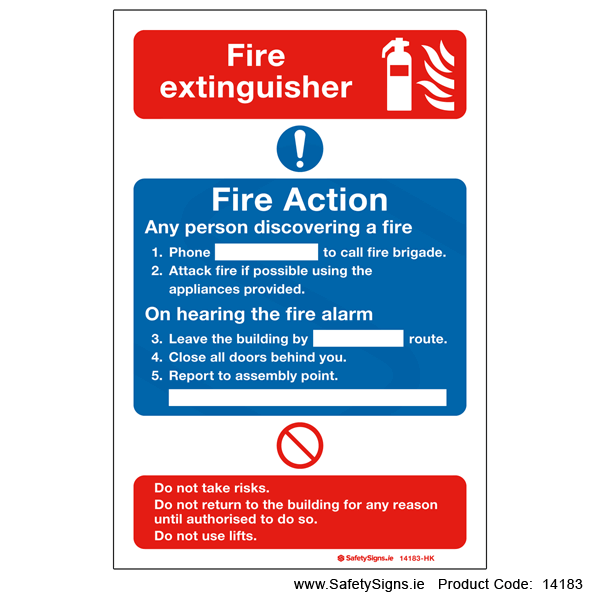 Fire Action with Fire Extinguisher - 14183