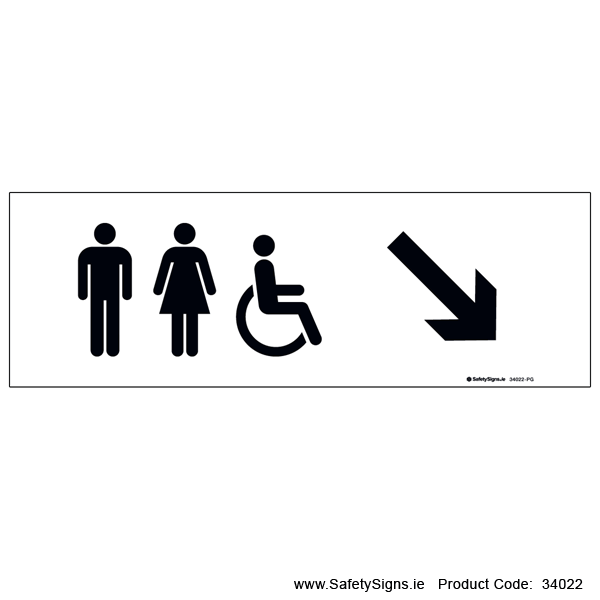 Toilets - Arrow Down Right - 34022