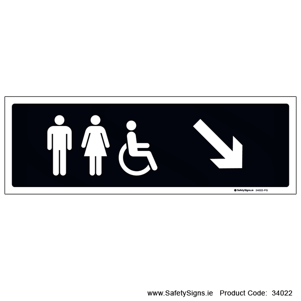 Toilets - Arrow Down Right - 34022