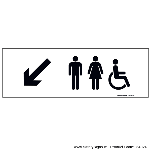 Toilets - Arrow Down Left - 34024