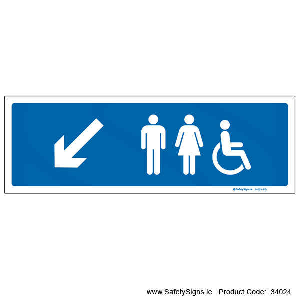 Toilets - Arrow Down Left - 34024