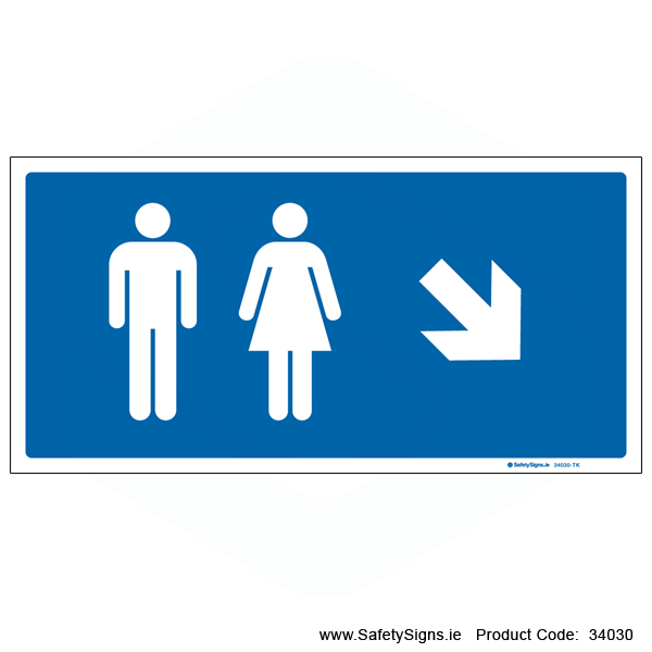 Toilets - Arrow Down Right - 34030