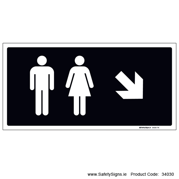 Toilets - Arrow Down Right - 34030